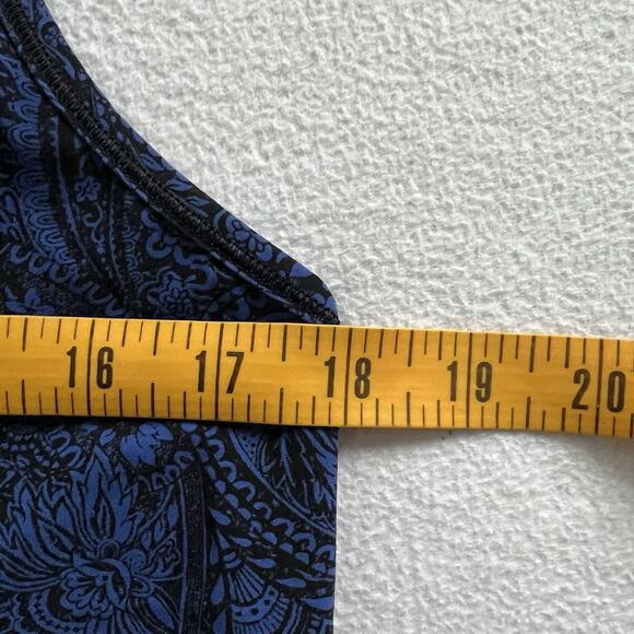 Lululemon Sculpt Tank Antique Paisley Sapphire Blue Black Print Sleeveless Top 8 - Picture 4 of 10